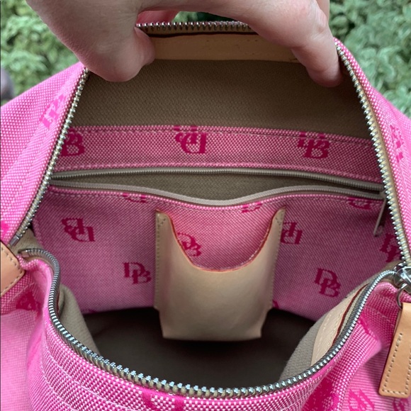 EUC - Dooney & Burke Pink Monogram Hobo Shoulder Bag - Picture 15 of 17